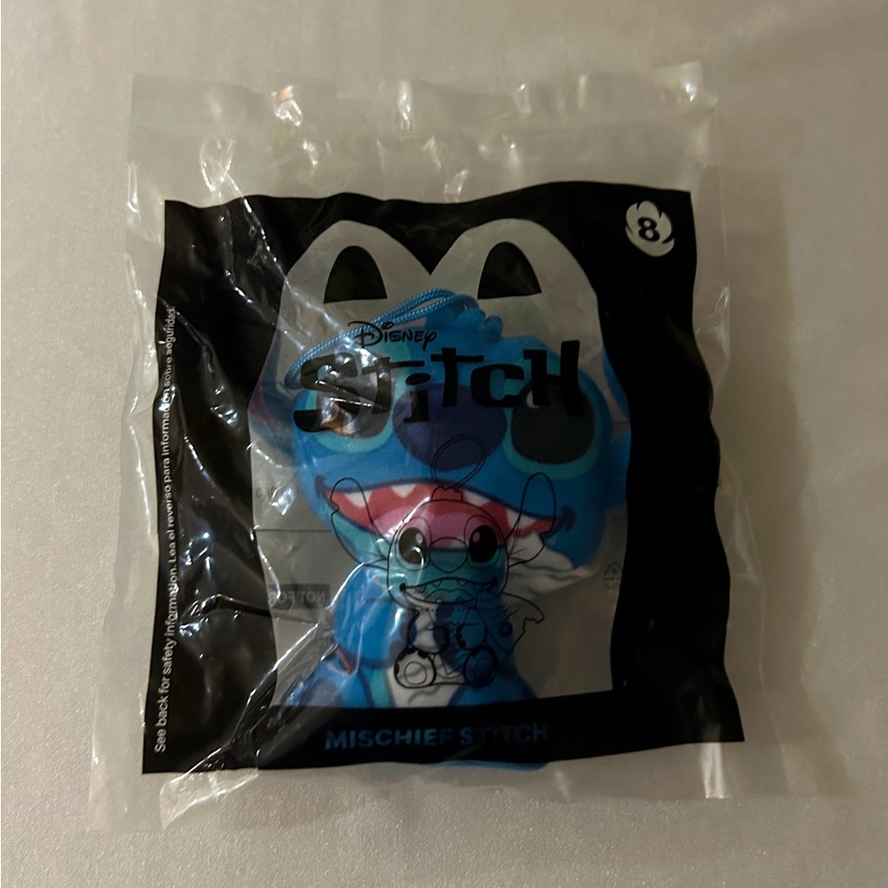 2022 McDonald's Happy Meal Disney Stitch Plush Toy NOS New Factory Sealed bag